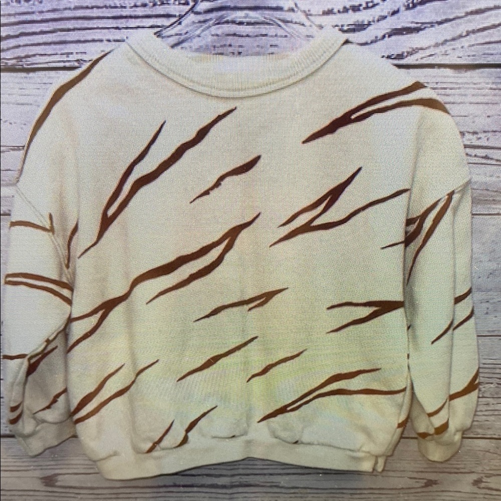 Stylish Cream and Brown Kids Sweatshirt